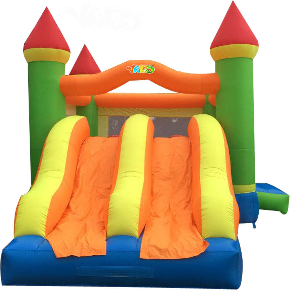 Giant Inflatable Bounce House with Double Slide for Kids - 6.5x4.5x3.8M
