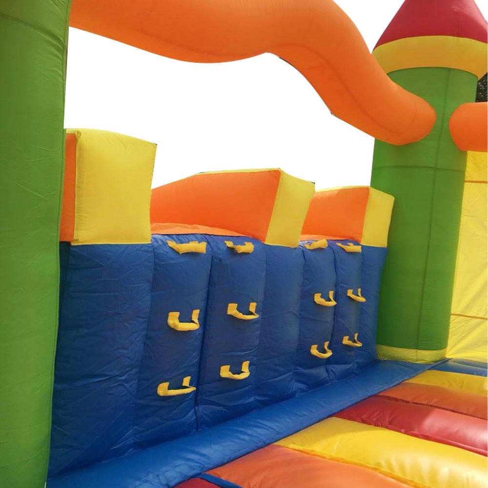 Giant Inflatable Bounce House with Double Slide for Kids - 6.5x4.5x3.8M