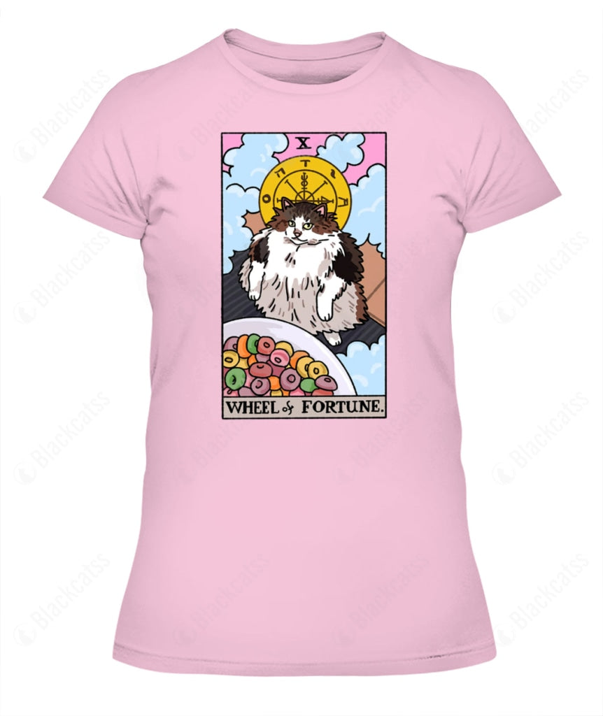 Wheel of Fortune Tarot Cat Graphic T-Shirt
