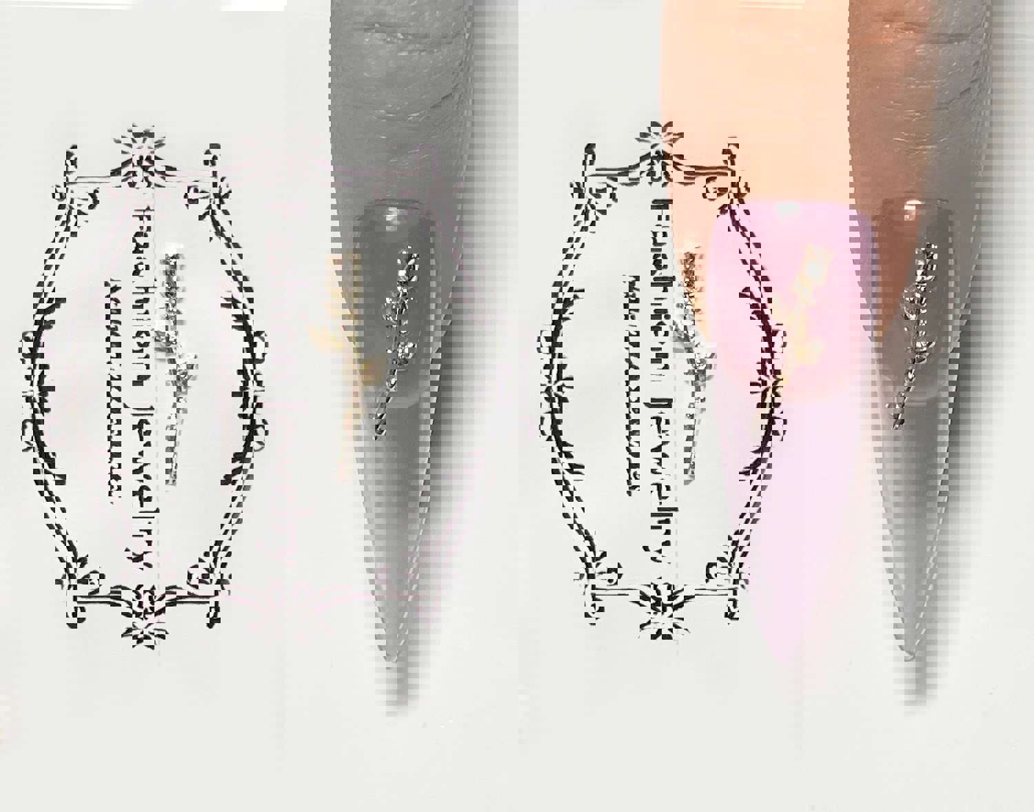 18k Gold Rose Decal for Nail Art - Exquisite Gold Floral Nail Jewelry