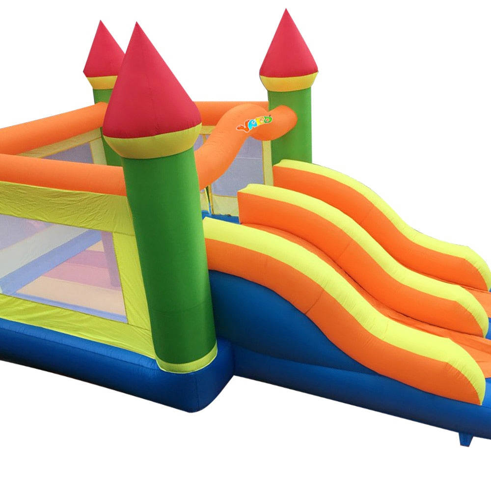 Giant Inflatable Bounce House with Double Slide for Kids - 6.5x4.5x3.8M