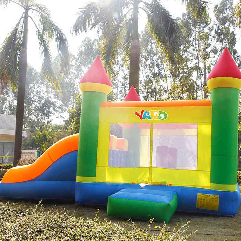Giant Inflatable Bounce House with Double Slide for Kids - 6.5x4.5x3.8M