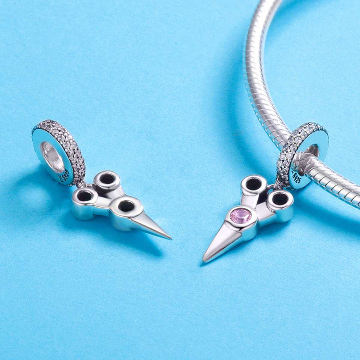 Sterling 925 Silver Scissors Pendant Charm for Pandora & European Bracelets