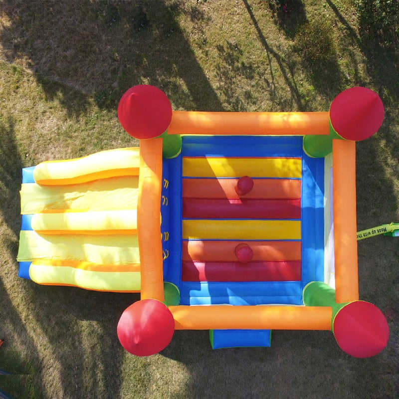 Giant Inflatable Bounce House with Double Slide for Kids - 6.5x4.5x3.8M