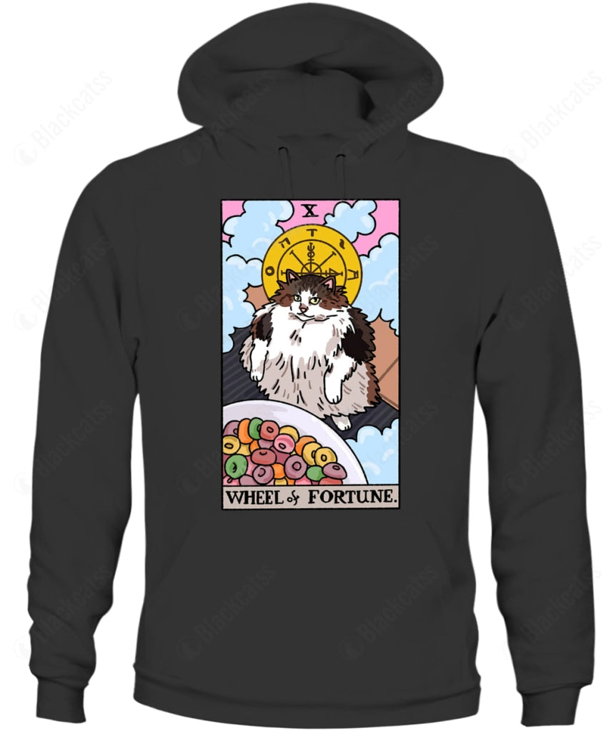 Wheel of Fortune Tarot Cat Graphic T-Shirt
