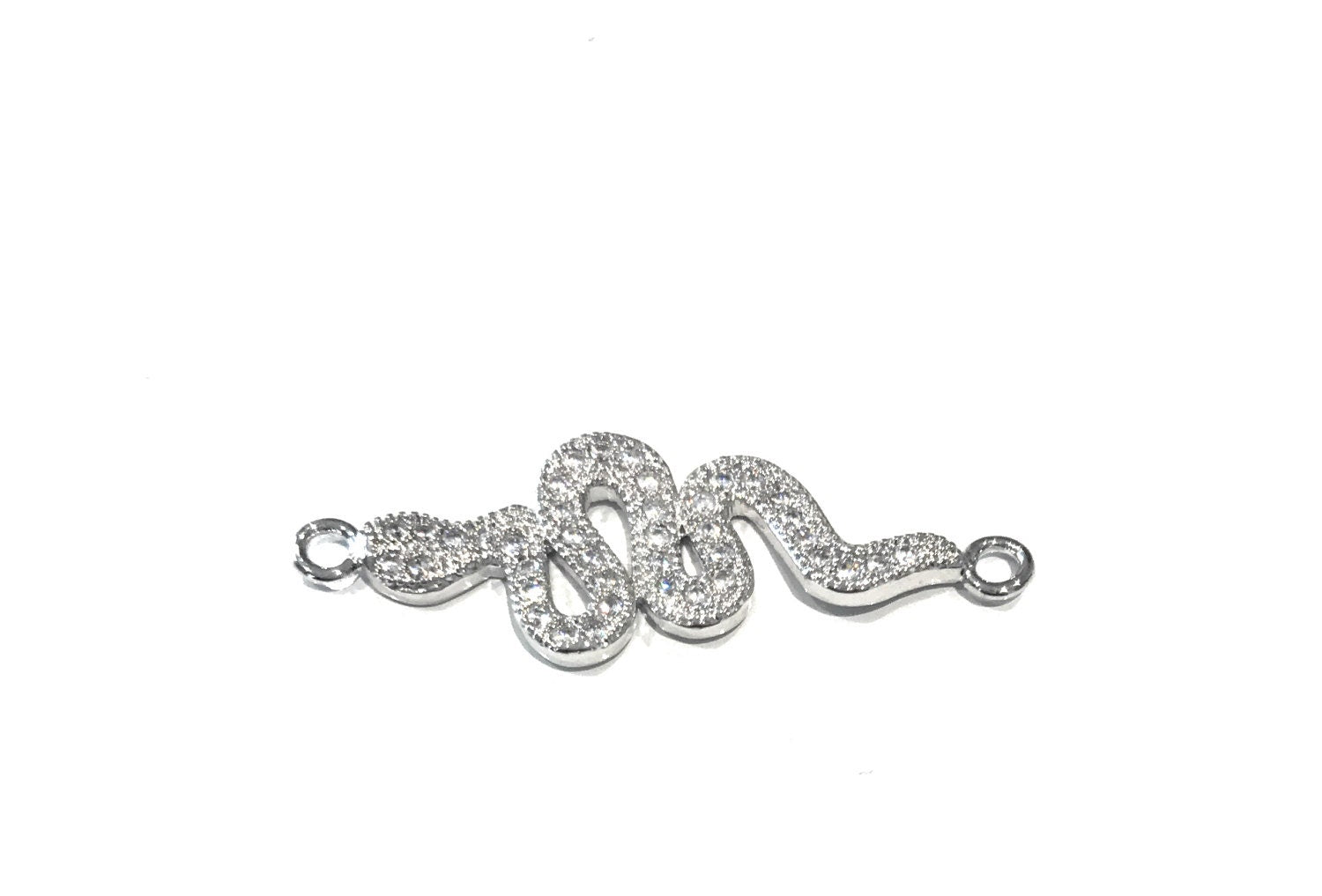 CZ Micro Pave Snake Connector Jewelry Finding for DIY Jewelry Making