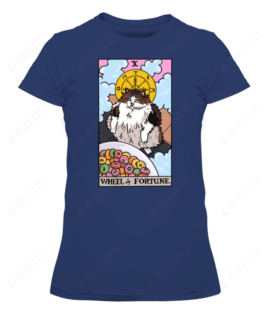 Wheel of Fortune Tarot Cat Graphic T-Shirt