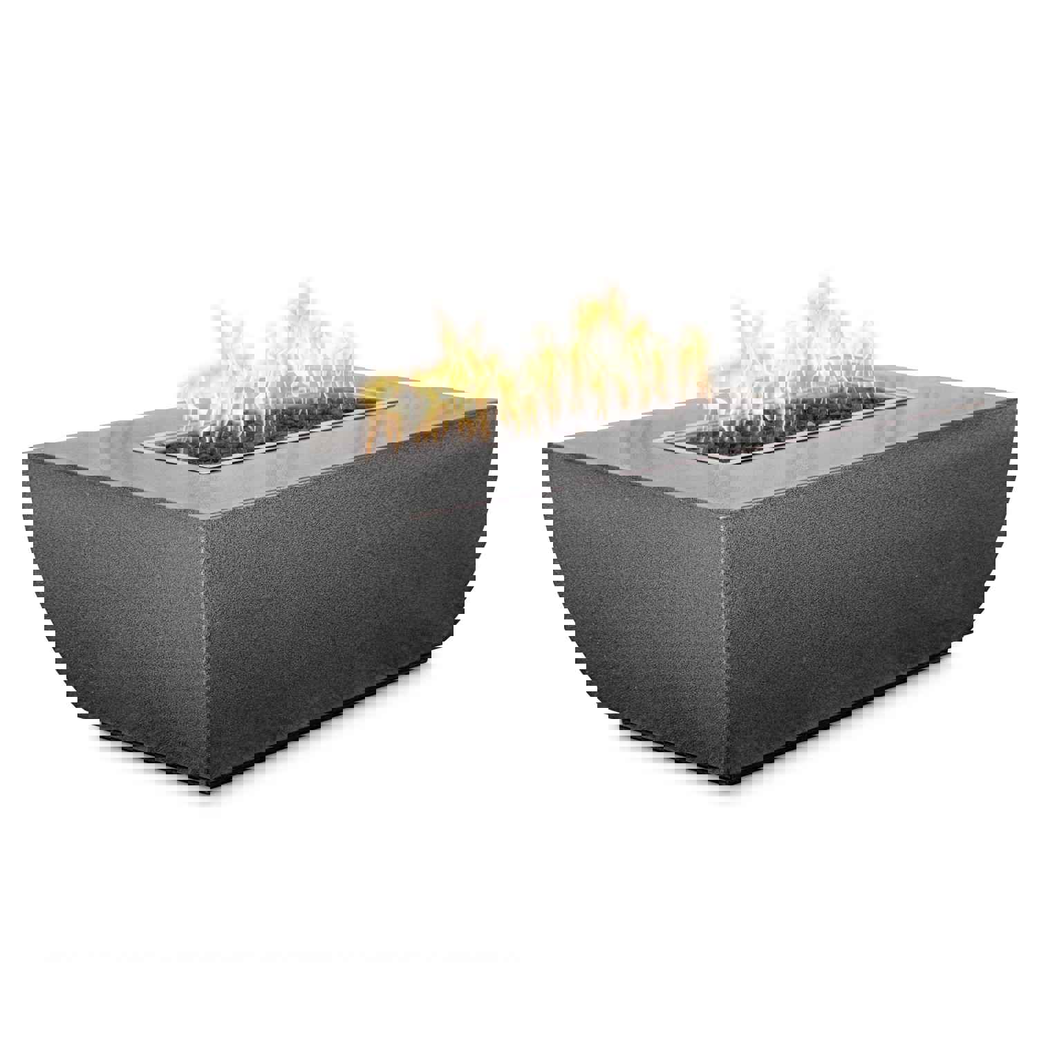 The Outdoor Plus Linear Avalon 48 Corten Steel Liquid Propane Fire Pit 24” Tall with 12V Electronic Ignition