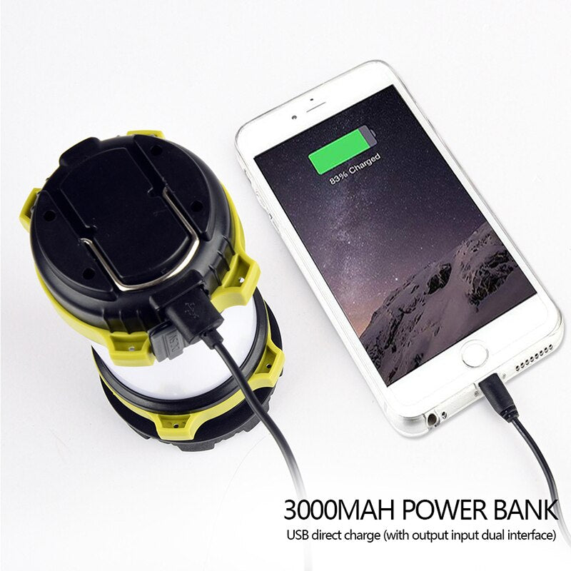 F2 Portable Rechargeable LED Lamp for Camping, Fishing, and Outdoor Activities