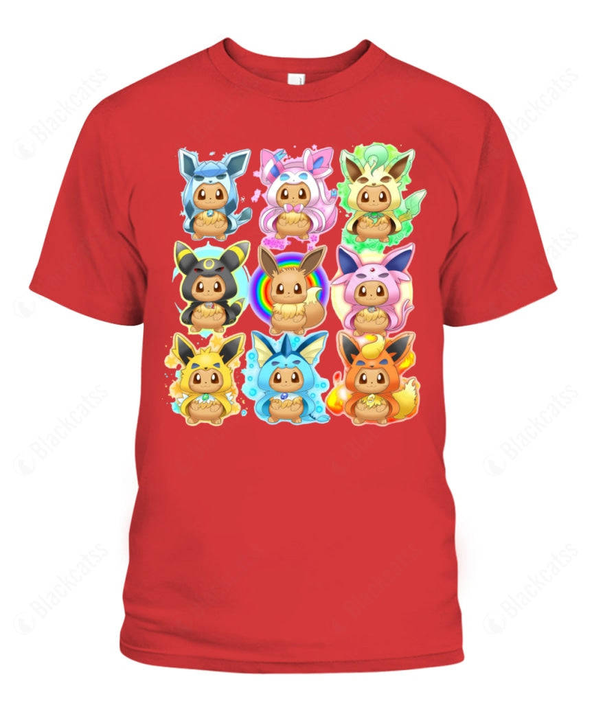 PKM Eevee Evolution Custom Graphic Apparel