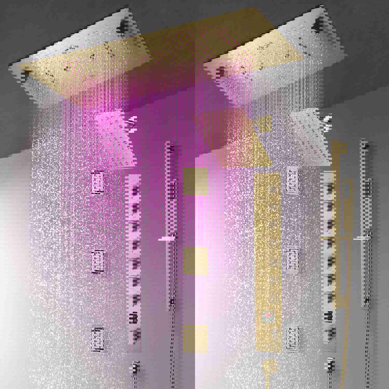 SAFARI 36X16 Luxury LED Music Shower System with Digital Display Thermostatic Valve