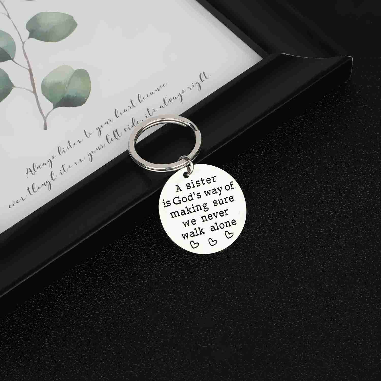 Sister Keychain - Unique Birthday & Friendship Gift for Sisters