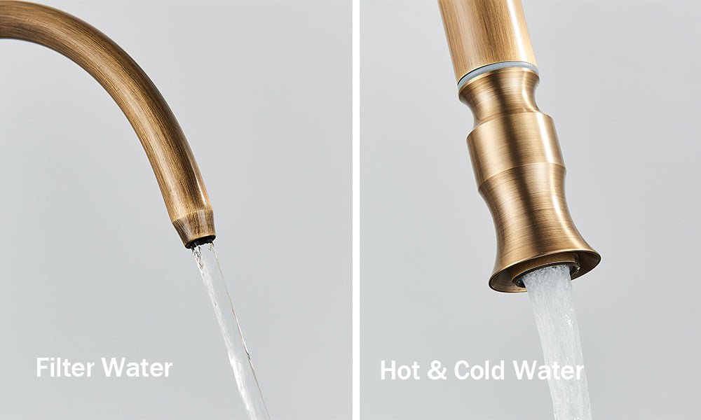 MIRODEMI® Antique Gold Touch Sensor Kitchen Faucet Mixer Tap with Swivel