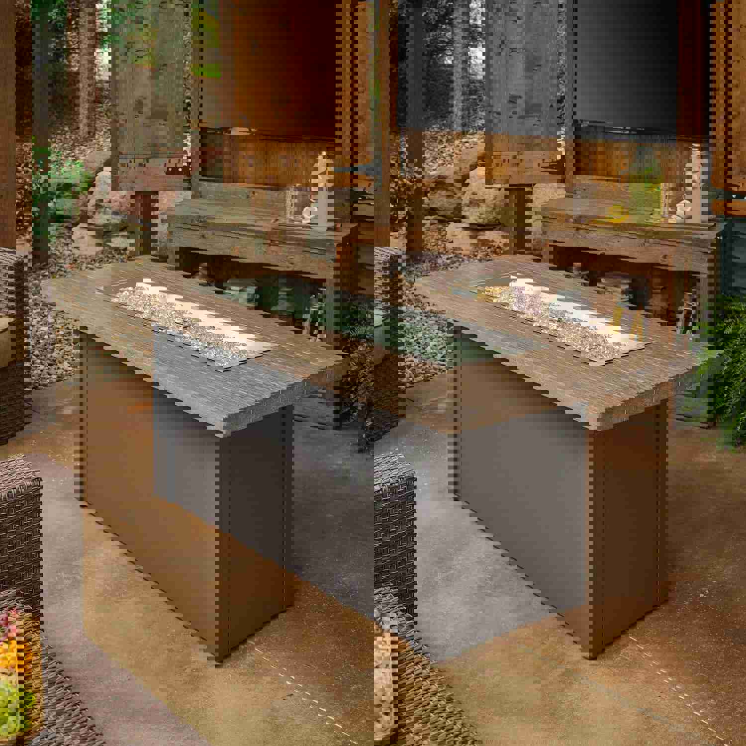 Havenwood Linear Gas Fire Pit Table 62