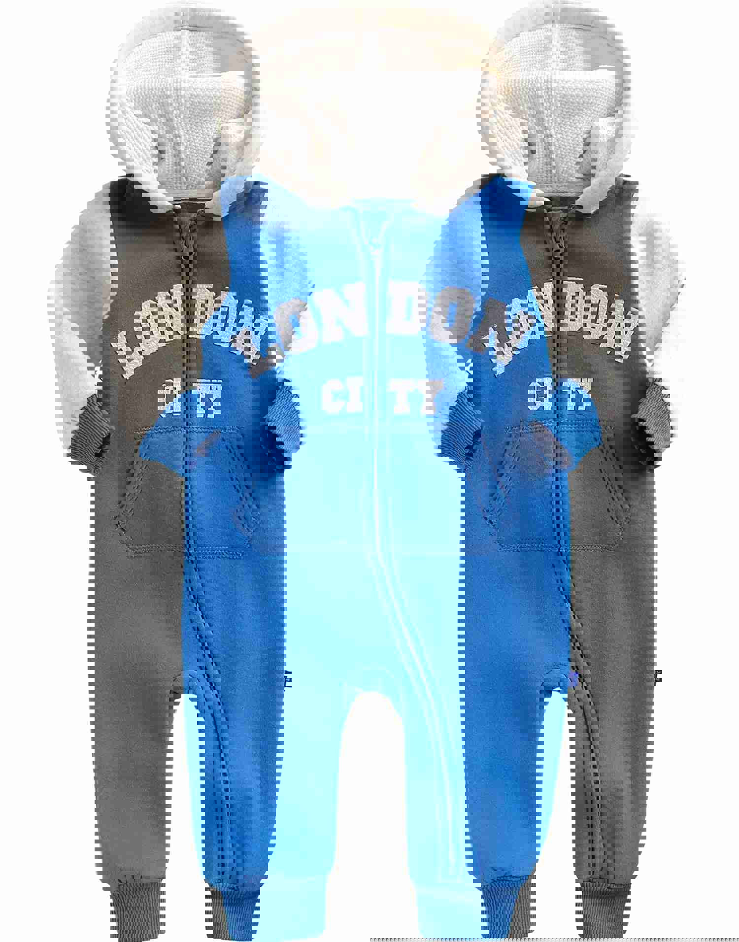 London Fleece Hoodie - Winter Jumpsuit Romper for Babies