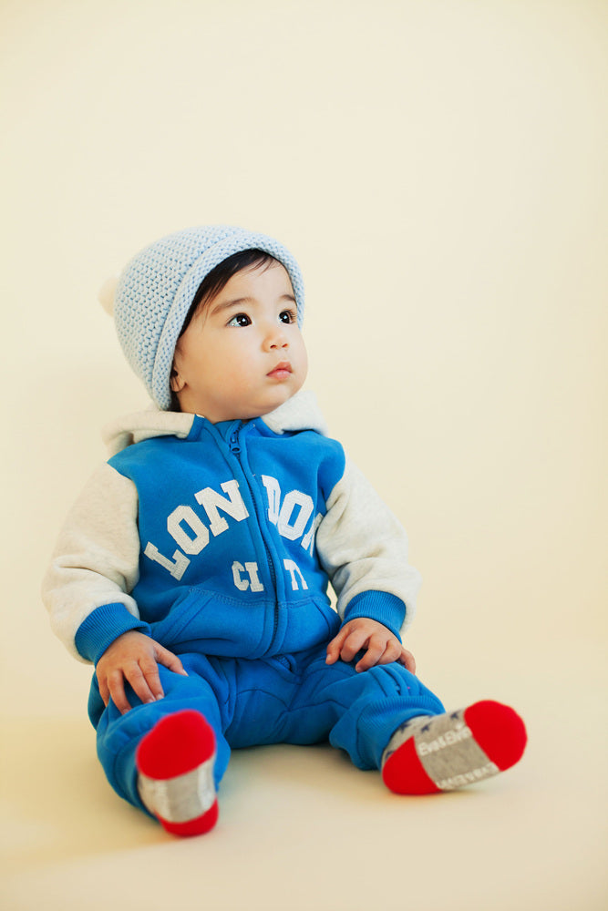 London Fleece Hoodie - Winter Jumpsuit Romper for Babies