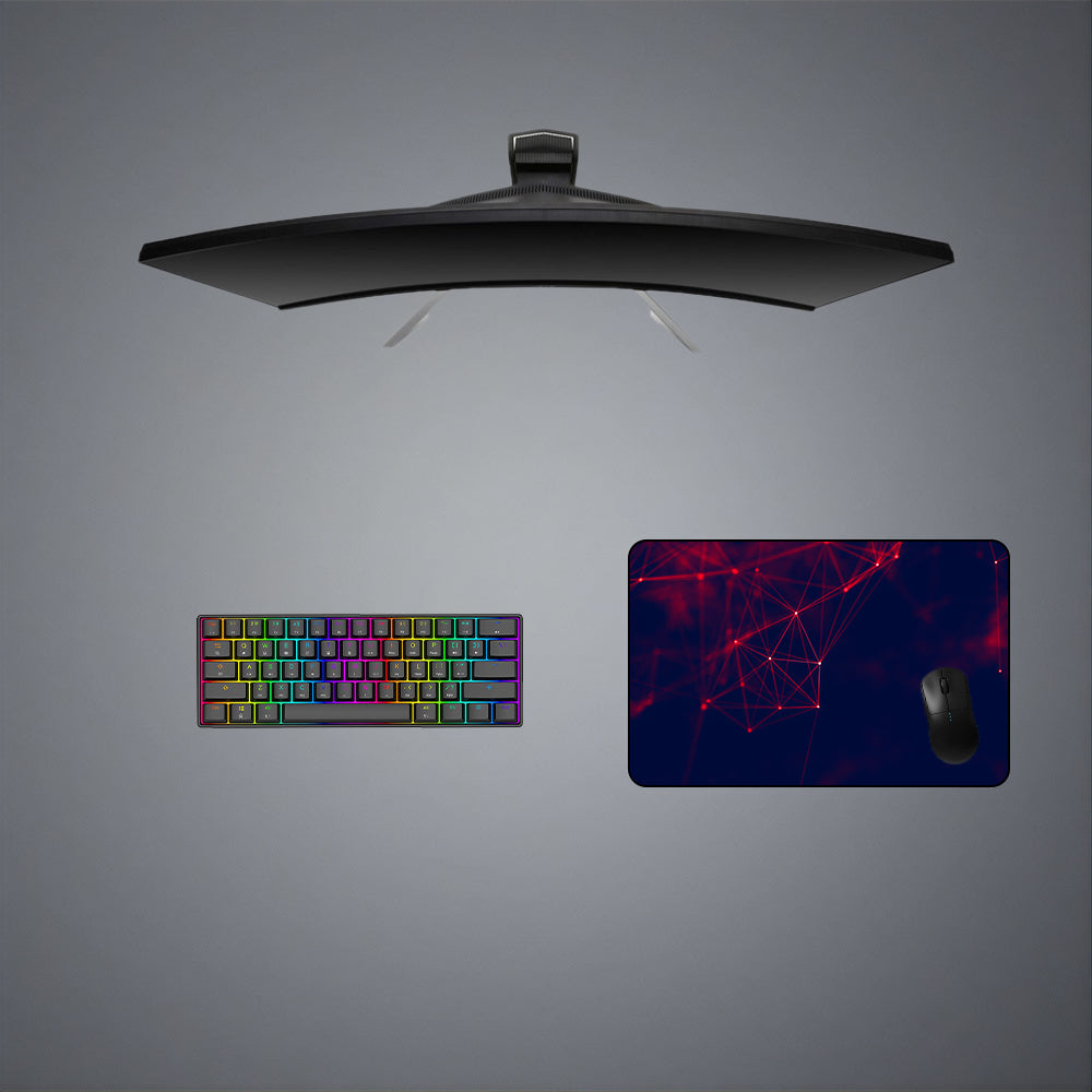 Red Cyberspace Design Gaming Mouse Pad - M-XXL Size for Enhanced Accuracy