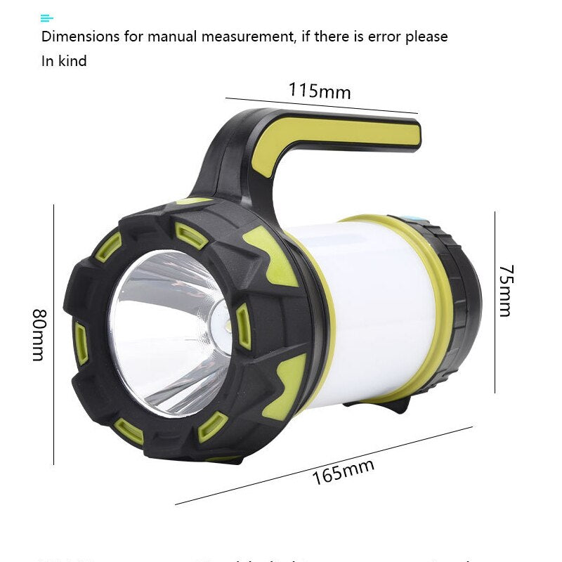 F2 Portable Rechargeable LED Lamp for Camping, Fishing, and Outdoor Activities