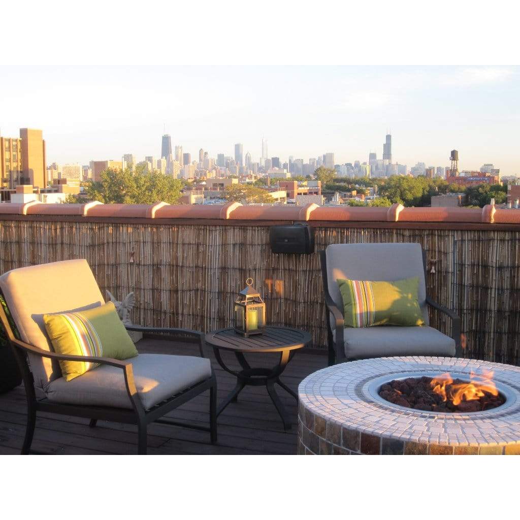 Firegear 39-inch Round Flat Pan Gas Fire Pit Burner Kit with AWS Electronic Ignition System