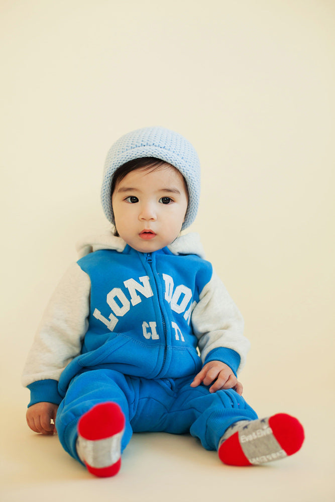 London Fleece Hoodie - Winter Jumpsuit Romper for Babies