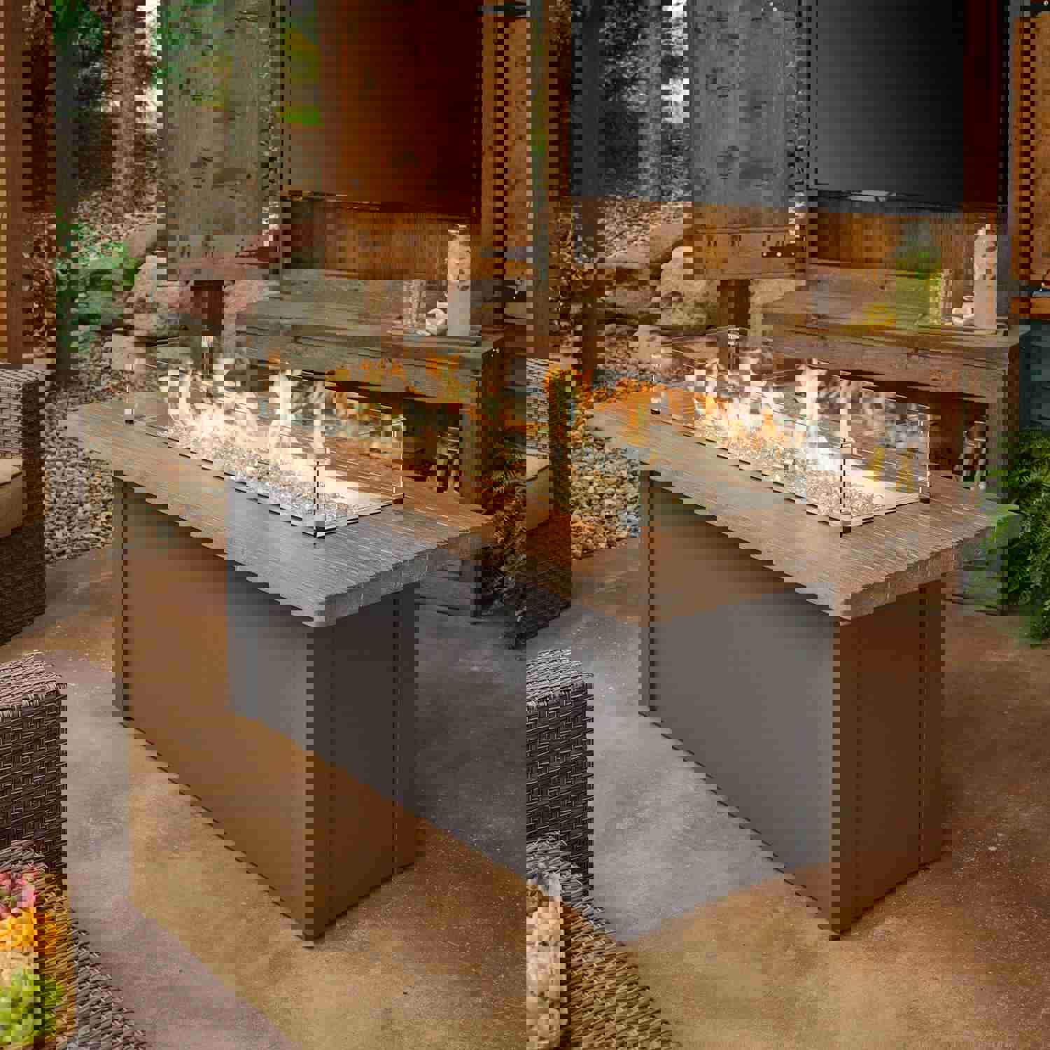 Havenwood Linear Gas Fire Pit Table 62