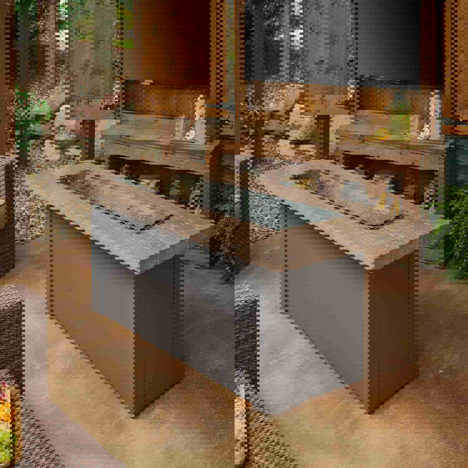 Havenwood Linear Gas Fire Pit Table 62