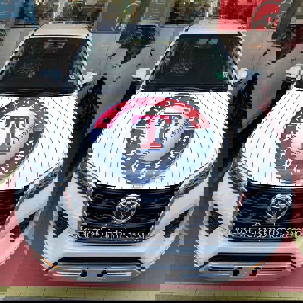 Texas Rangers Itasha Car Vinyl Hood Wrap Decal Sticker