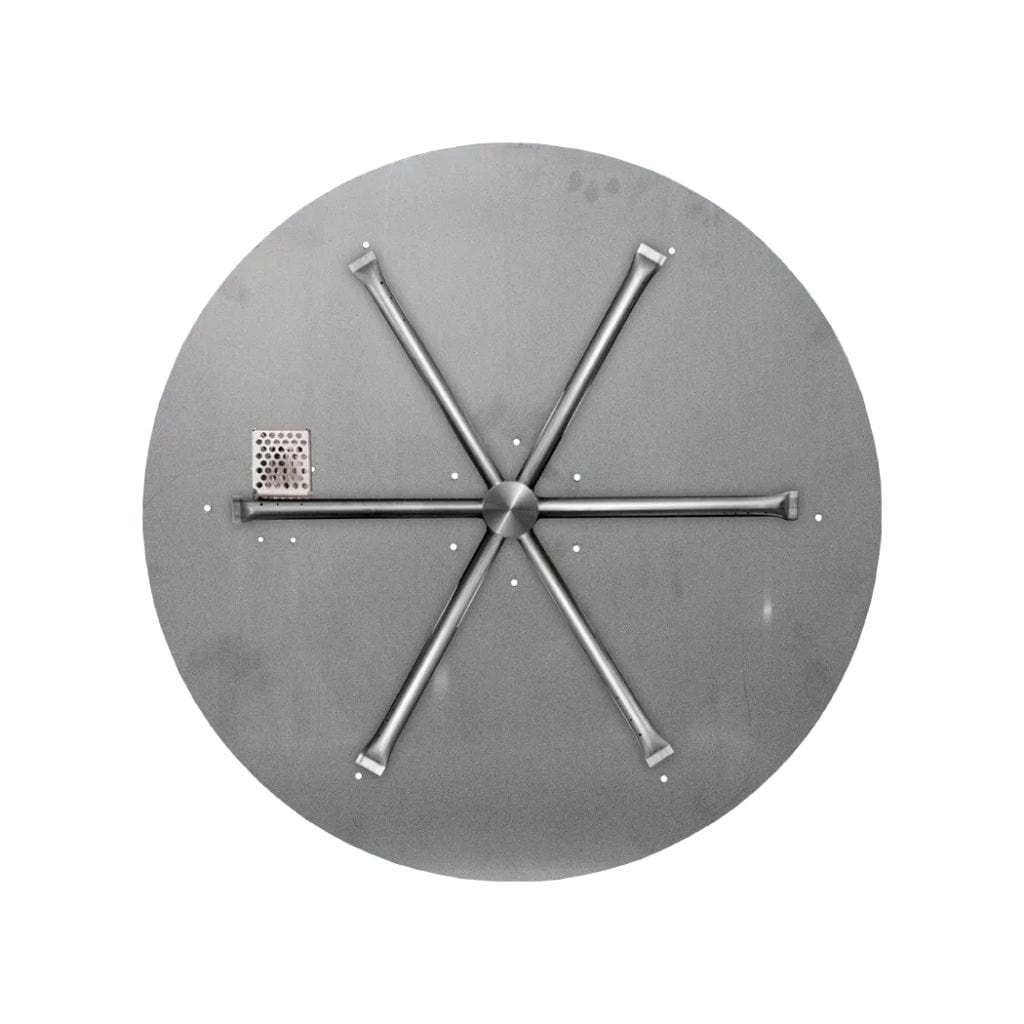 Firegear 39-inch Round Flat Pan Gas Fire Pit Burner Kit with AWS Electronic Ignition System