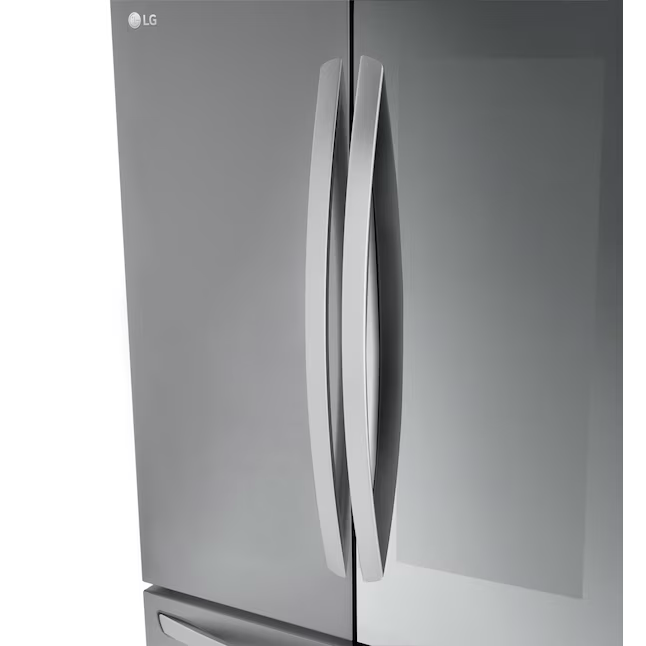 LG Counter-depth InstaView 26.5-cu ft Smart French Door Refrigerator with Ice Maker and Water Dispenser (Stainless Steel) ENERGY STAR