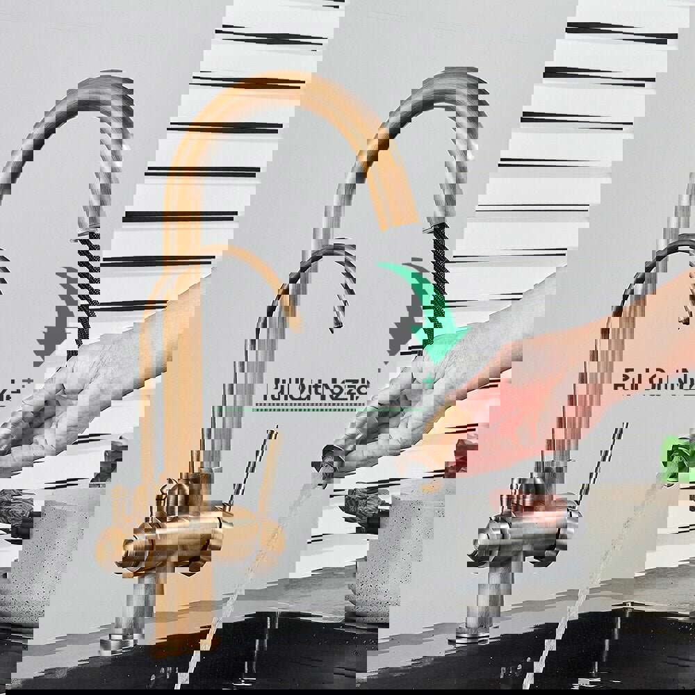 MIRODEMI® Antique Gold Touch Sensor Kitchen Faucet Mixer Tap with Swivel