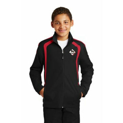 Sport-Tek® Youth Colorblock Raglan Jacket - Lightweight Water-Repellent Jacket