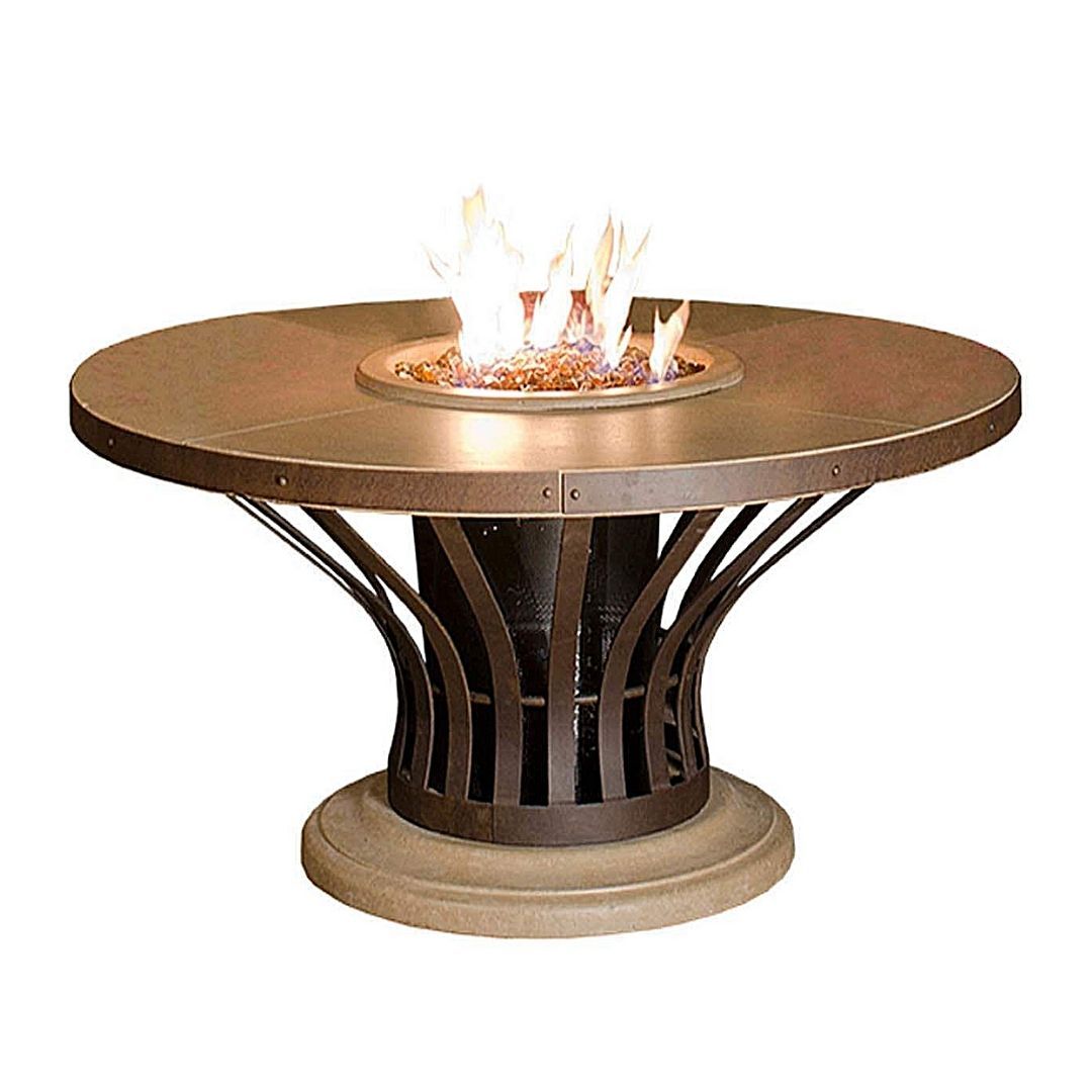 American Fyre Designs Fiesta Outdoor Firetable - Cafe Blanco Finish
