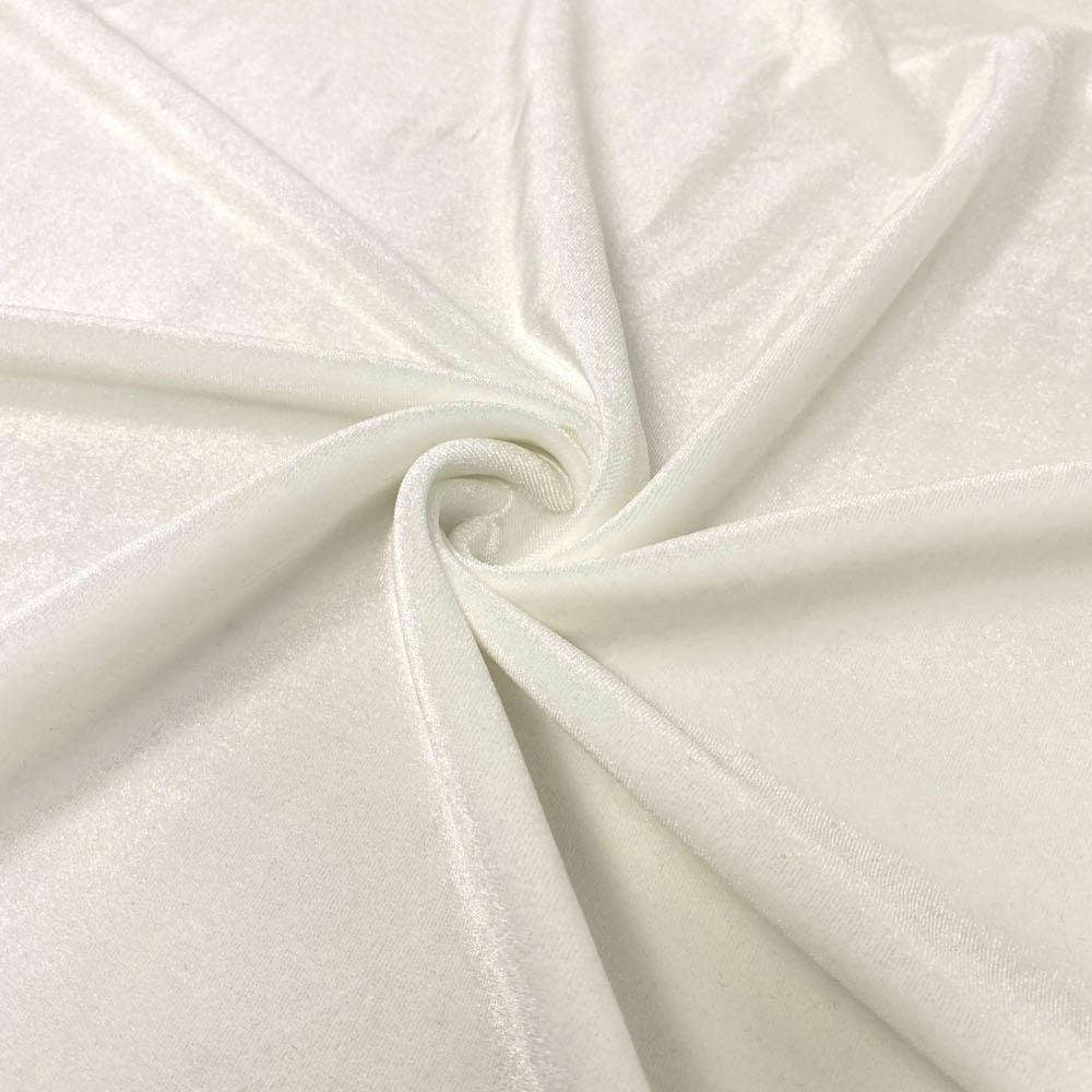Stretch Velvet Fabric - Ivory - 60" Wide for Sewing, Apparel, and Crafts