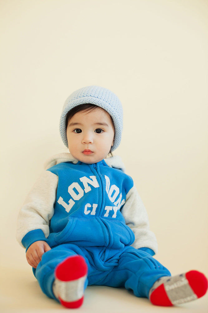 London Fleece Hoodie - Winter Jumpsuit Romper for Babies