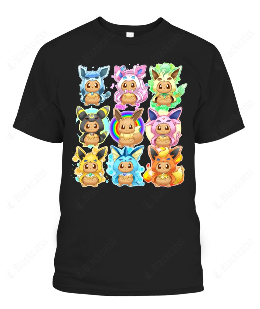 PKM Eevee Evolution Custom Graphic Apparel