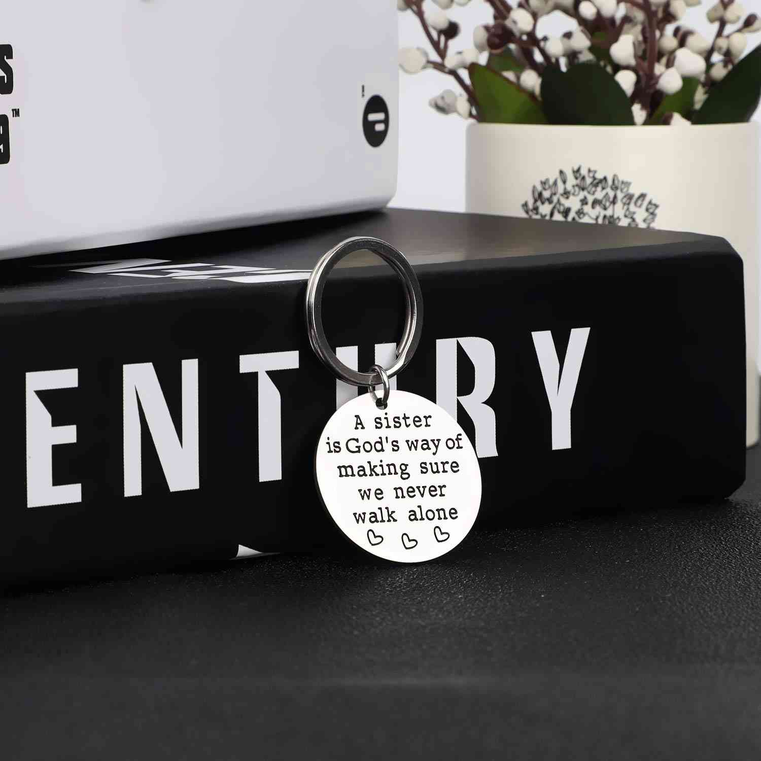 Sister Keychain - Unique Birthday & Friendship Gift for Sisters