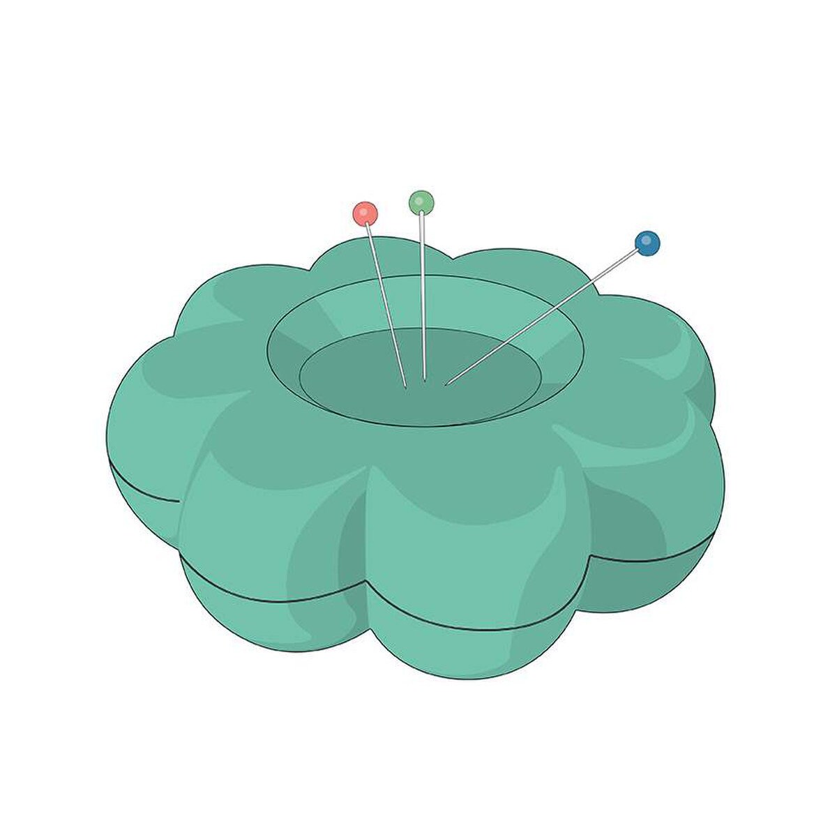 Lori Holt Flower Power Magnetic Pin Holder ST-33029 Sea Glass - Vintage Flower Design by Riley Blake Designs