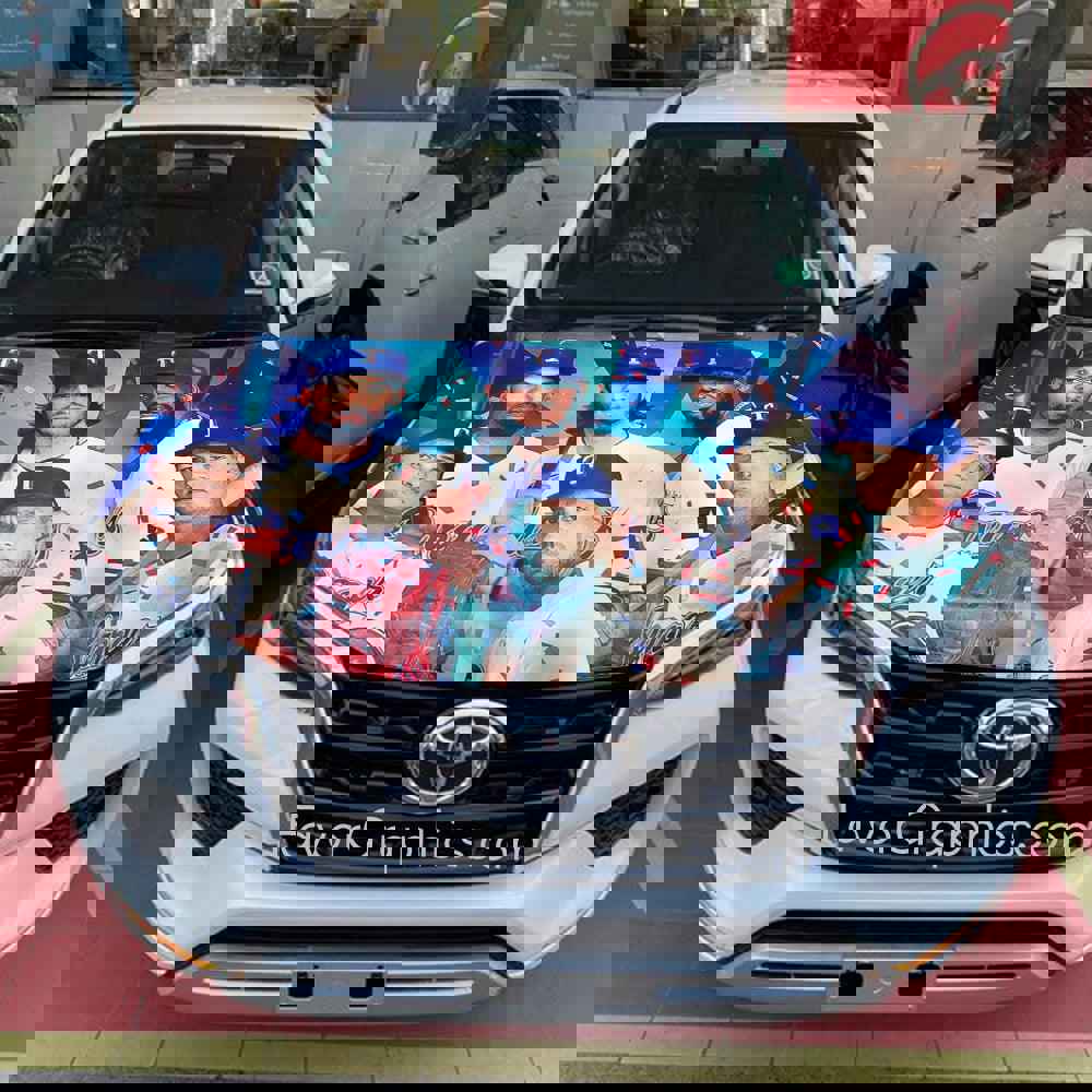 Texas Rangers Itasha Car Vinyl Hood Wrap Decal Sticker