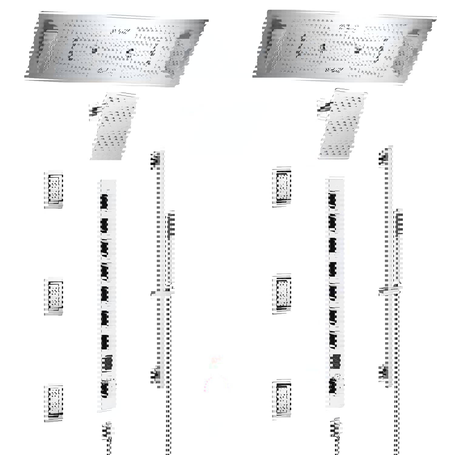SAFARI 36X16 Luxury LED Music Shower System with Digital Display Thermostatic Valve