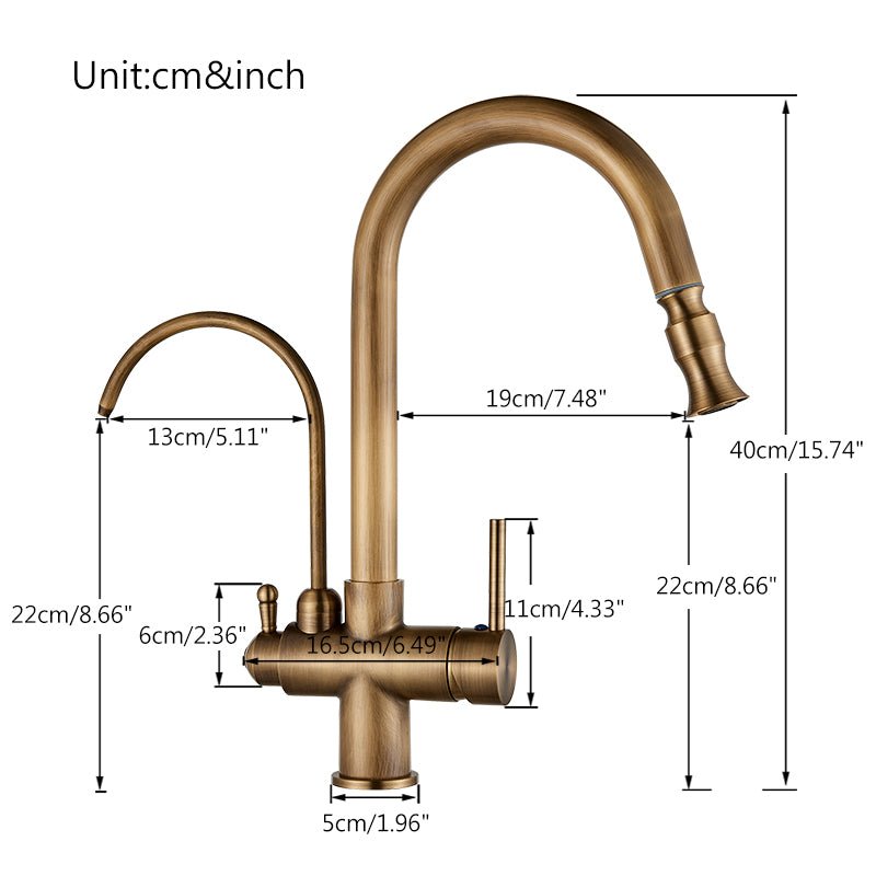 MIRODEMI® Antique Gold Touch Sensor Kitchen Faucet Mixer Tap with Swivel