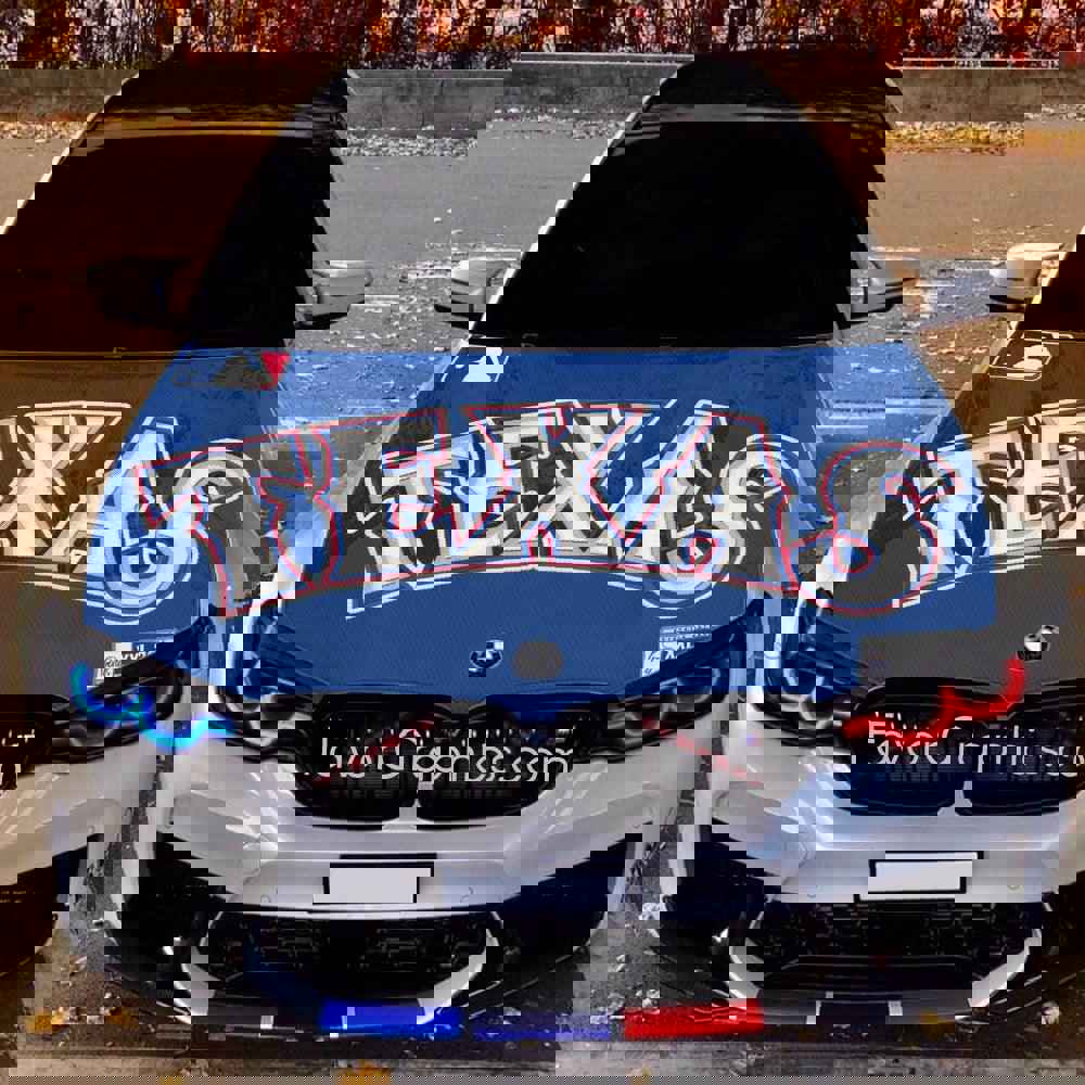 Texas Rangers Itasha Car Vinyl Hood Wrap Decal Sticker