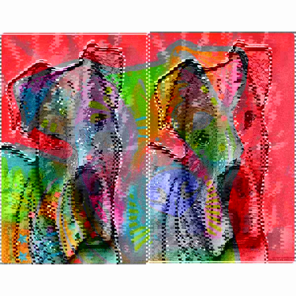 Pretty Pit Bull Dog Dean Russo Wall Decal