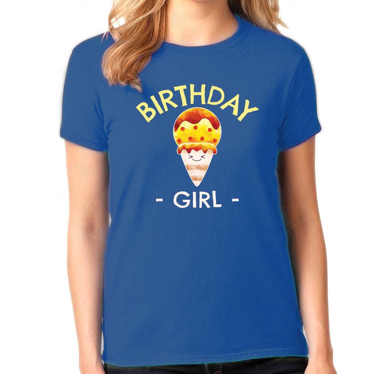 Cute Birthday Girl Shirt with Ice Cream Design - Perfect Birthday Gift for Girls