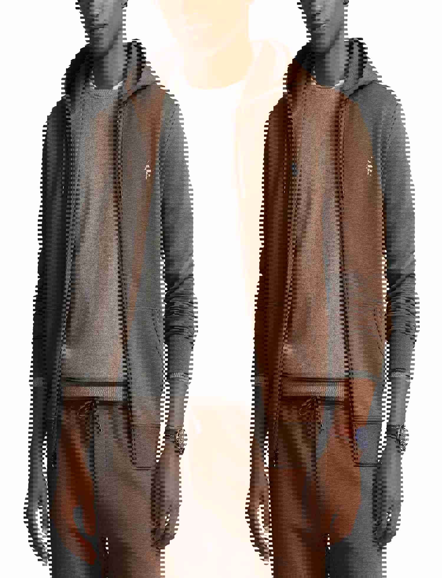 Polo Ralph Lauren Mens Hoodie - Double Knit Full Zip Hoodie