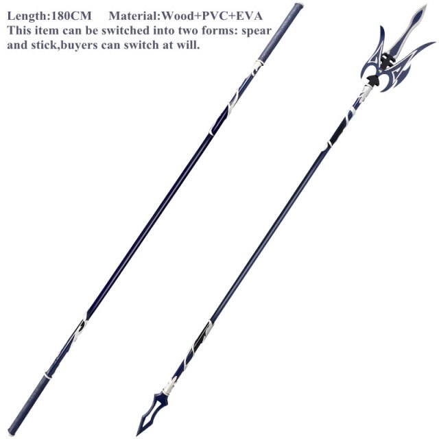 Anime Sha Po Lang Gu Yun Cosplay Spear and Stick Prop - Dual Form Weapon Accessory