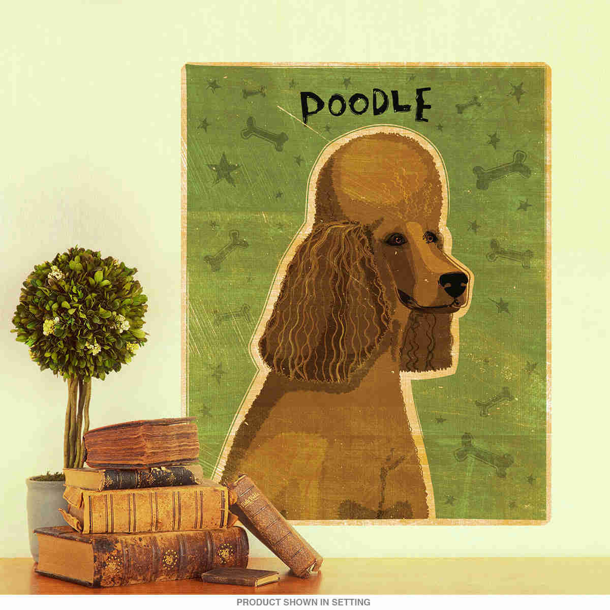 Poodle Brown Pet Dog Wall Decal - Removable & High-Quality Art