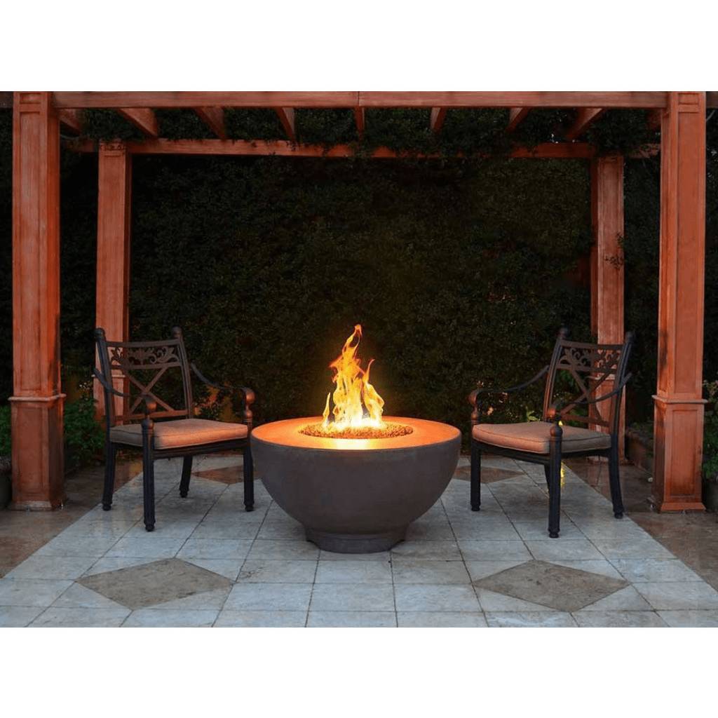 The Outdoor Plus - Sienna GFRC Concrete Round Liquid Propane Fire Pit 37