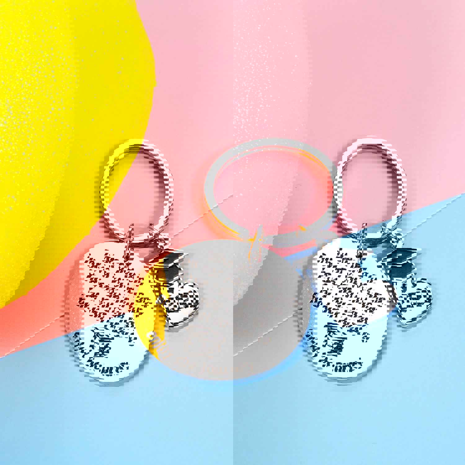 Inspirational Graduation Keychain for 2021 Graduates - Motivational Gift for Students, Nurses, and More