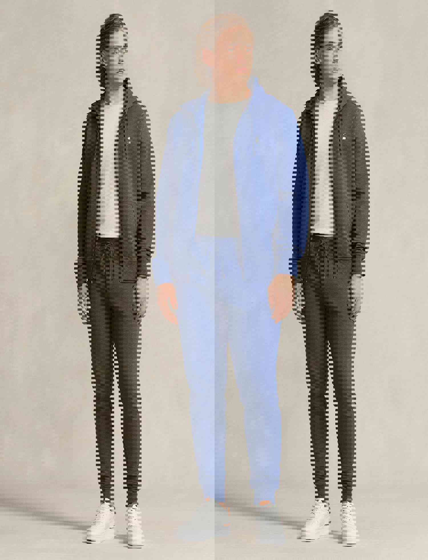 Polo Ralph Lauren Mens Hoodie - Double Knit Full Zip Hoodie