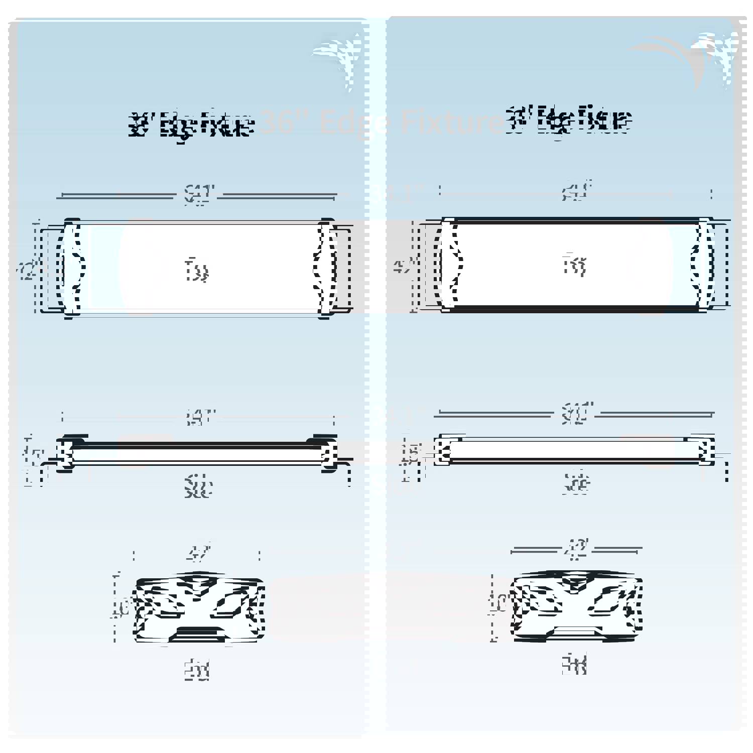 HM Electronics EDGE Wireless LED Freshwater Light Fixture, 36-Inch